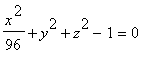 x^2/96+y^2+z^2-1 = 0