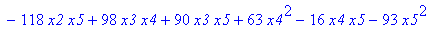 Q := -110*x1*x2-70*x1*x3+194*x2*x3-85*x1^2-37*x2^2+50*x3^2+158*x1*x4+114*x1*x5+112*x2*x4-118*x2*x5+98*x3*x4+90*x3*x5+63*x4^2-16*x4*x5-93*x5^2
