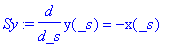 Sy := diff(y(_s),_s) = -x(_s)