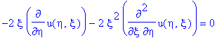 -2*xi*diff(u(eta,xi),eta)-2*xi^2*diff(u(eta,xi),eta,xi) = 0