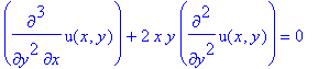 diff(u(x,y),x,`$`(y,2))+2*x*y*diff(u(x,y),`$`(y,2)) = 0