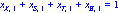 x[X, 1]+x[S, 1]+x[T, 1]+x[B, 1] = 1