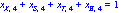 x[X, 4]+x[S, 4]+x[T, 4]+x[B, 4] = 1