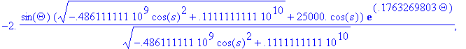 R := [2.*cos(Theta)*(sqrt(-486111111.*cos(s)^2+1111...