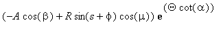 (-A*cos(beta)+R*sin(s+phi)*cos(mu))*exp(Theta*cot(a...
