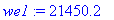 we1 := 21450.2