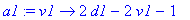 a1 := proc (v1) options operator, arrow; 2*d1-2*v1-...