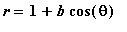 r = 1+b*cos(theta)