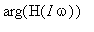 arg(H(I*omega))