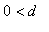 0 < d