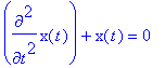 diff(x(t),`$`(t,2))+x(t) = 0