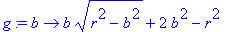 g := proc (b) options operator, arrow; b*sqrt(r^2-b...
