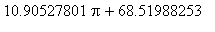 10.90527801*Pi+68.51988253