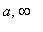 a, infinity
