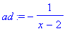 ad := -1/(x-2)