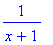 1/(x+1)