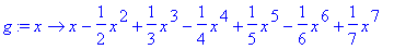 g := proc (x) options operator, arrow; x-1/2*x^2+1/...