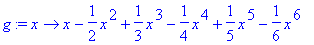 g := proc (x) options operator, arrow; x-1/2*x^2+1/...