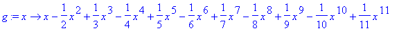 g := proc (x) options operator, arrow; x-1/2*x^2+1/...