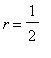r = 1/2