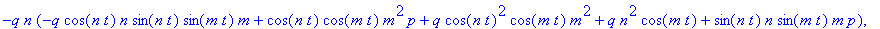 vxa := [q*n*(q*n^2*sin(m*t)-sin(n*t)*n*cos(m*t)*m*p...