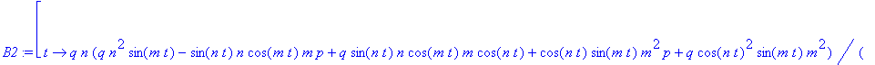 B2 := [proc (t) options operator, arrow; q*n*(q*n^2...