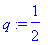 q := 1/2