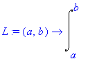 L := proc (a, b) options operator, arrow; Int(1/2*s...