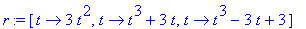 r := [proc (t) options operator, arrow; 3*t^2 end p...