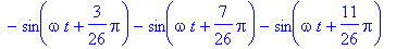 s1 := cos(omega*t+2/13*Pi)+cos(omega*t+4/13*Pi)+cos...