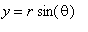 y = r*sin(theta)