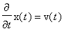 diff(x(t),t) = v(t)
