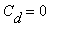C[d] = 0