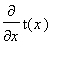 diff(t(x),x)