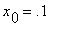 x[0] = .1