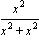 x^2/(x^2+x^2)