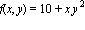 f(x, y) = 10+x*y^2