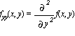 f[yy](x, y) = diff(f(x, y), `$`(y, 2))