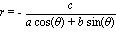 r = -c/(a*cos(theta)+b*sin(theta))