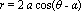 r = 2*a*cos(theta-alpha)