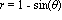 r = 1-sin(theta)
