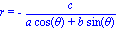 r = -c/(a*cos(theta)+b*sin(theta))