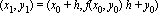 (x[1], y[1]) = (x[0]+h, f(x[0], y[0])*h+y[0])