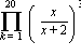 Product((x/(x+2))^3, k = 1 .. 20)