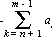 -(Sum(a[k], k = n+1 .. m-1))