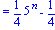 `` = 1/4*5^n-1/4
