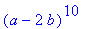 (a-2*b)^10