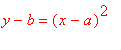 y-b = (x-a)^2