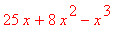 25*x+8*x^2-x^3