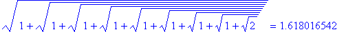 sqrt(1+sqrt(1+sqrt(1+sqrt(1+sqrt(1+sqrt(1+sqrt(1+sq...